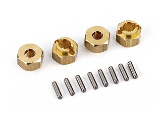 Traxxas 9750X Wheel Hubs Hex 7mm Brass (4) TRX-4M