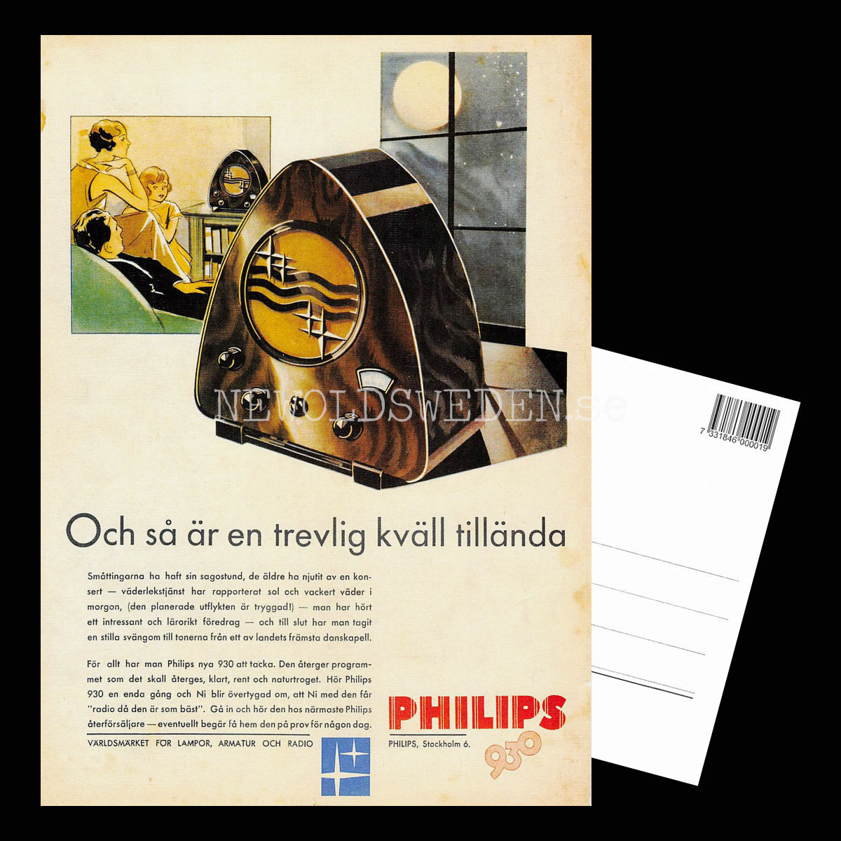 PHILIPS 930 1930-talet - Stockholm - Vykort A5 - 3