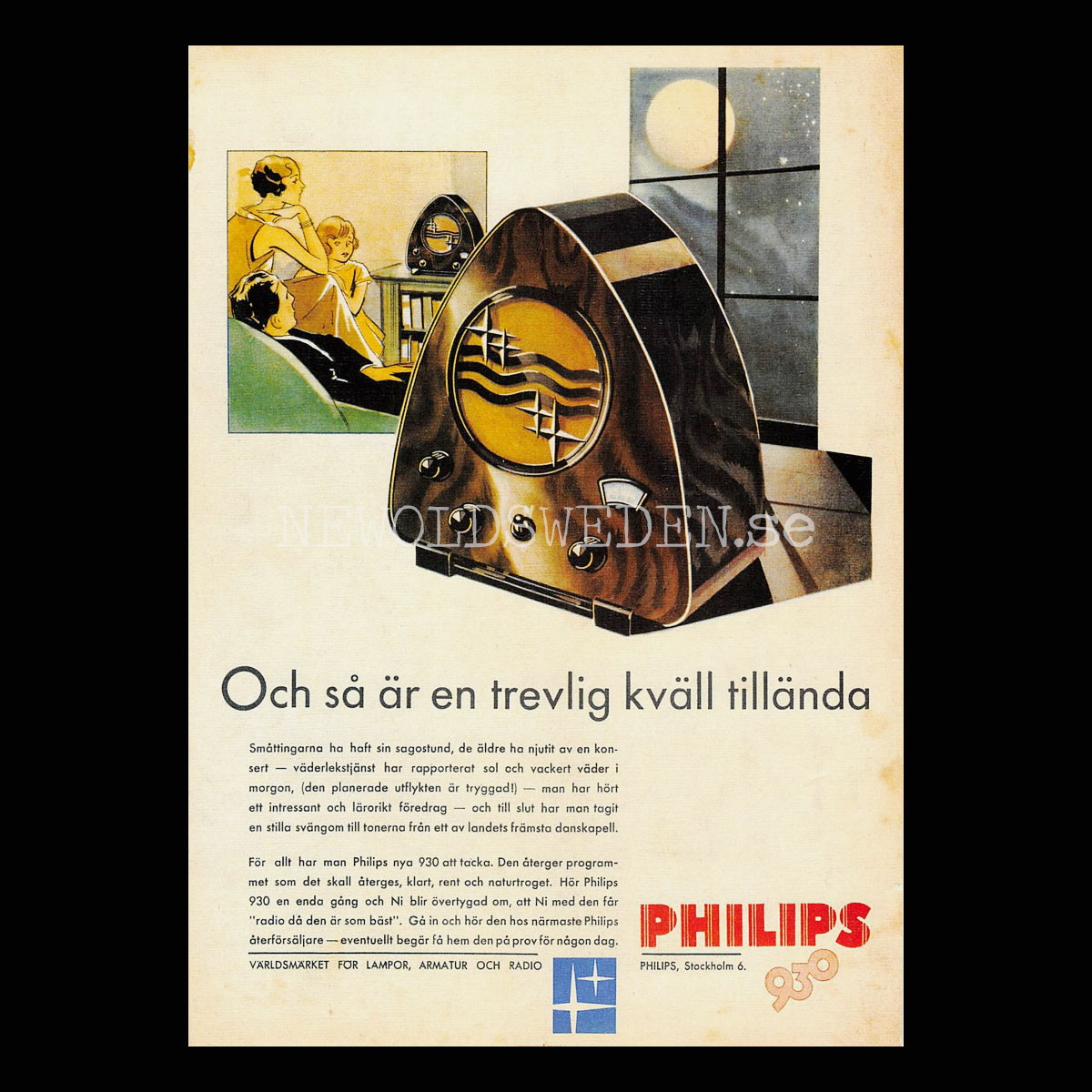 PHILIPS 930 1930-talet - Stockholm - Vykort A5