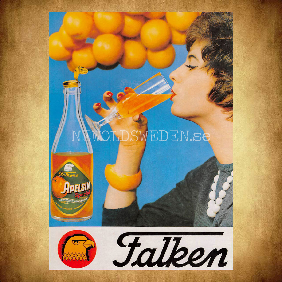FALKEN APELSIN Special FALKENBERG - Vykort A5 - 2