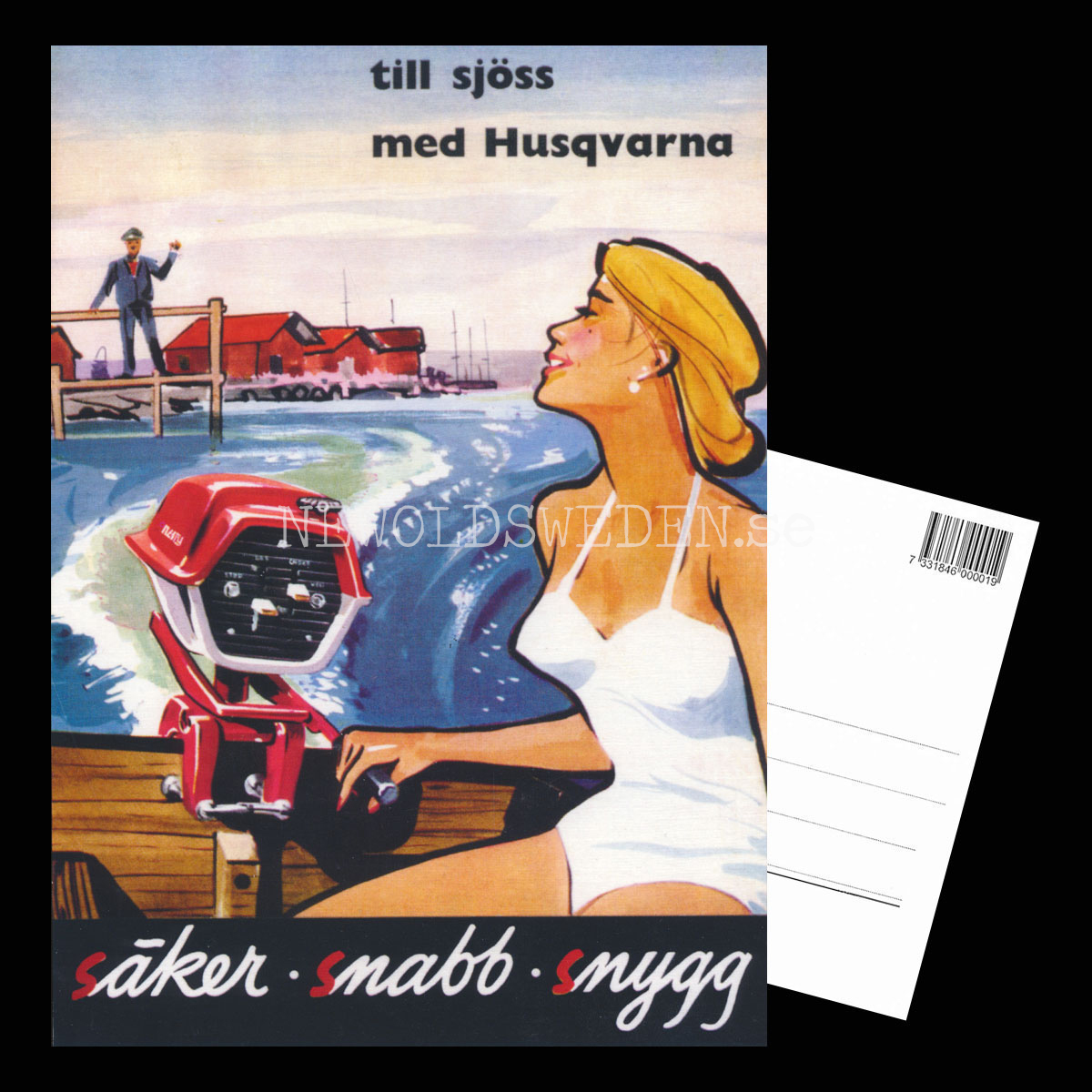 HUSQVARNA  utombordare - Vykort A5 - 3