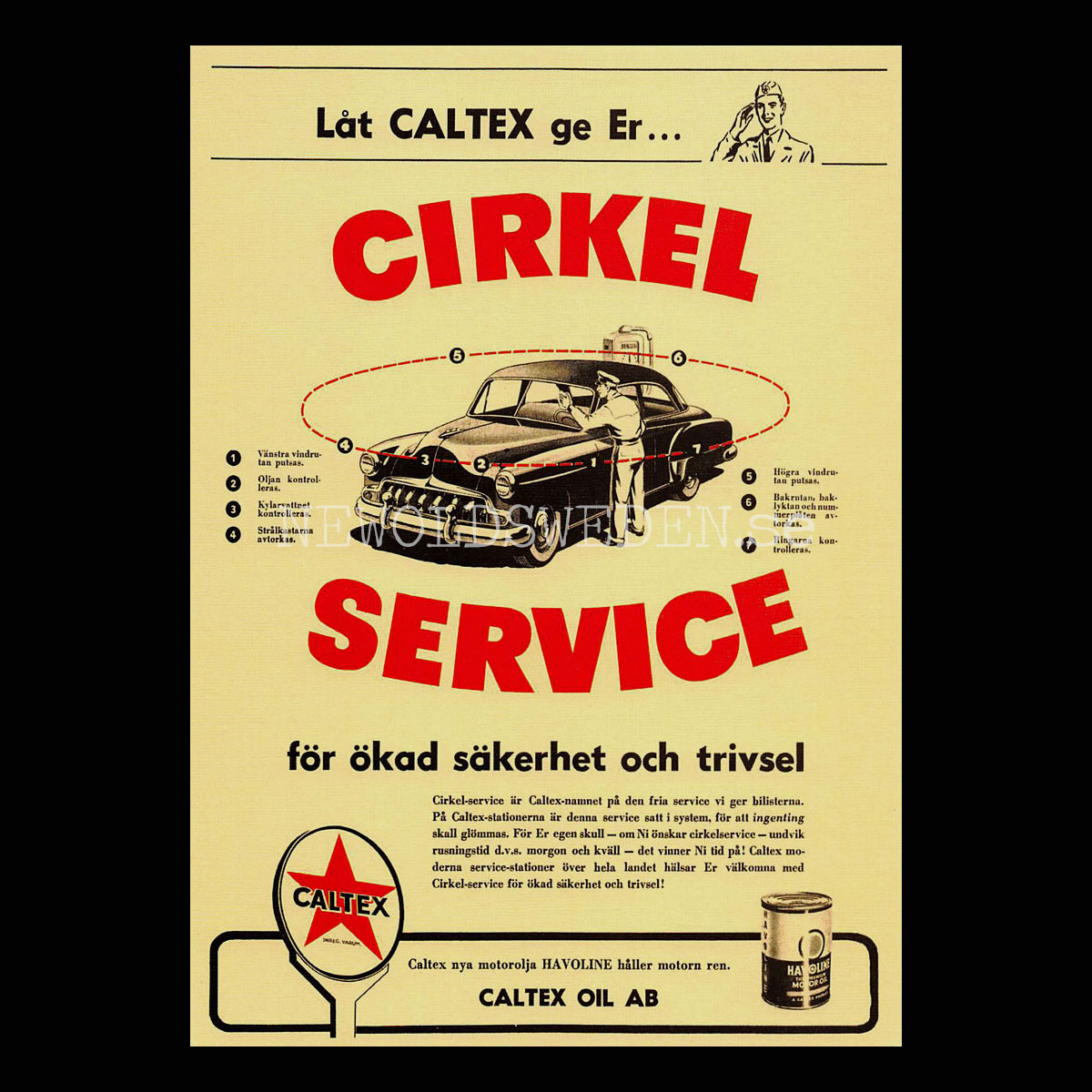 CALTEX - CIRKEL SERVICE - Vykort A5