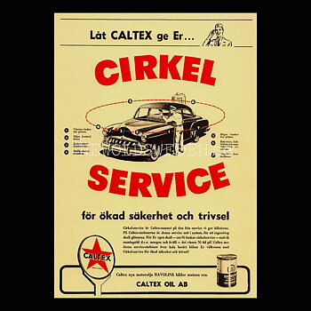 CALTEX - CIRKEL SERVICE - Vykort A5