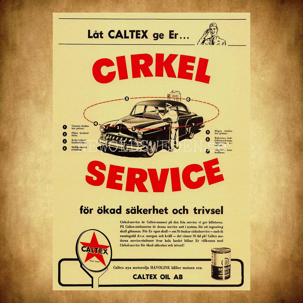 CALTEX - CIRKEL SERVICE - Vykort A5 - 2
