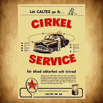 CALTEX - CIRKEL SERVICE - Vykort A5
