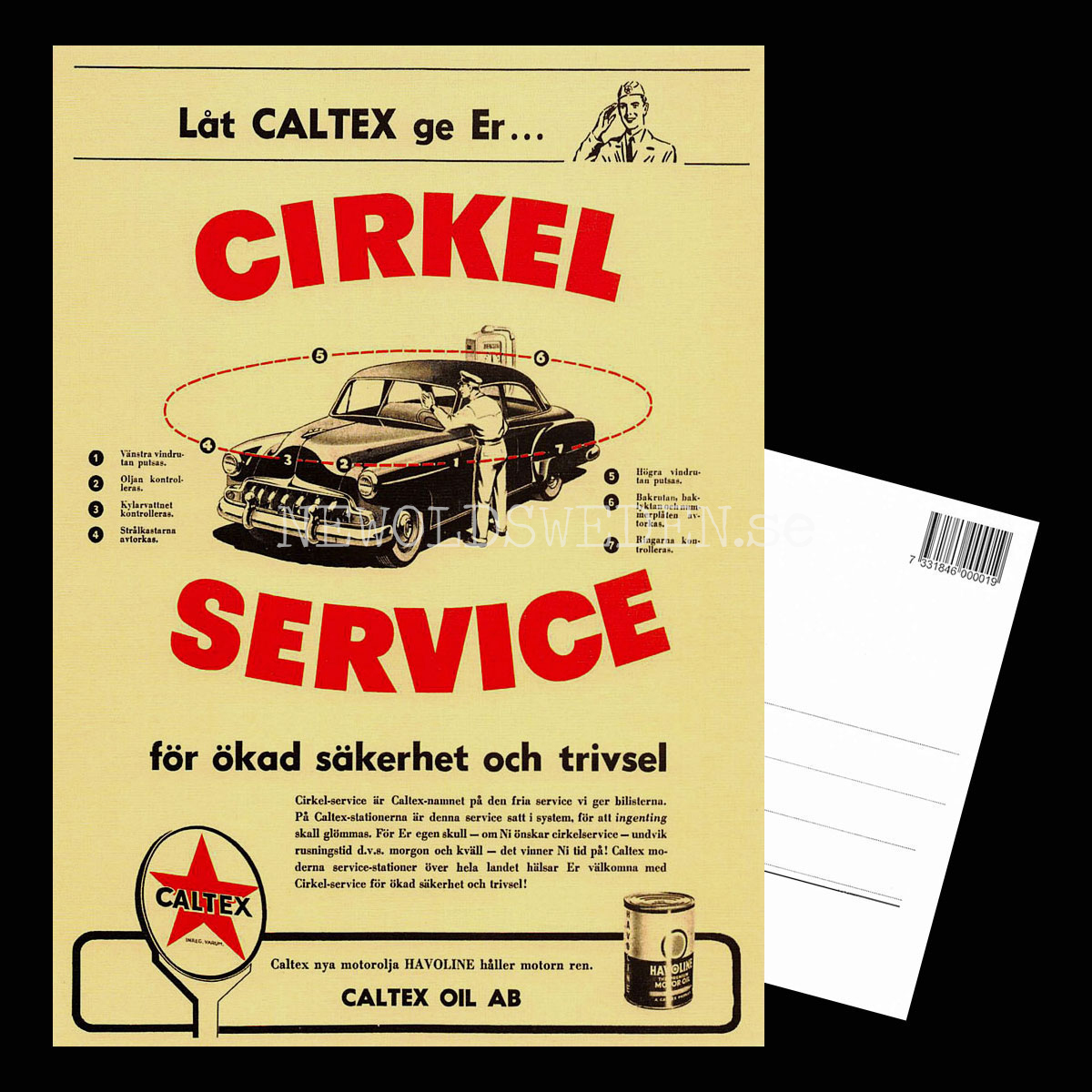 CALTEX - CIRKEL SERVICE - Vykort A5 - 3