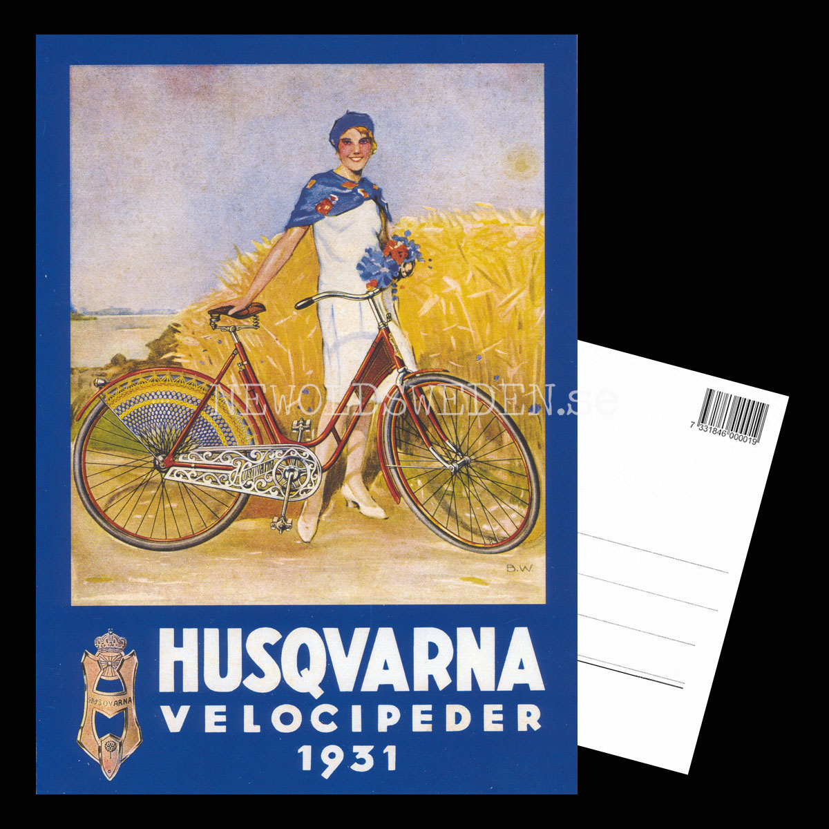 HUSQVARNA VELOCIPEDER 1931 - Vykort A5 - 3