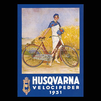 HUSQVARNA VELOCIPEDER 1931 - Vykort A5