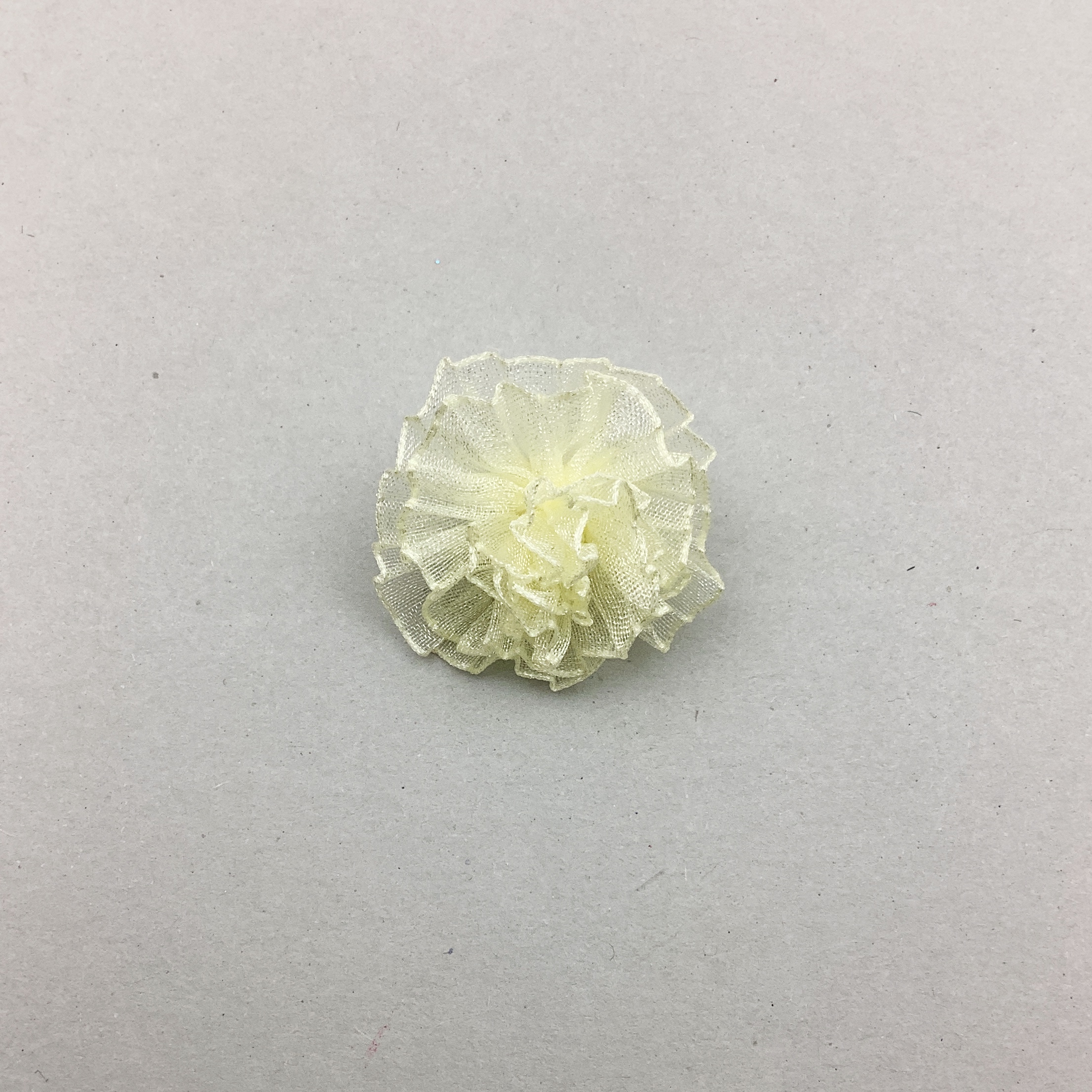 Decoration rose organza yellow