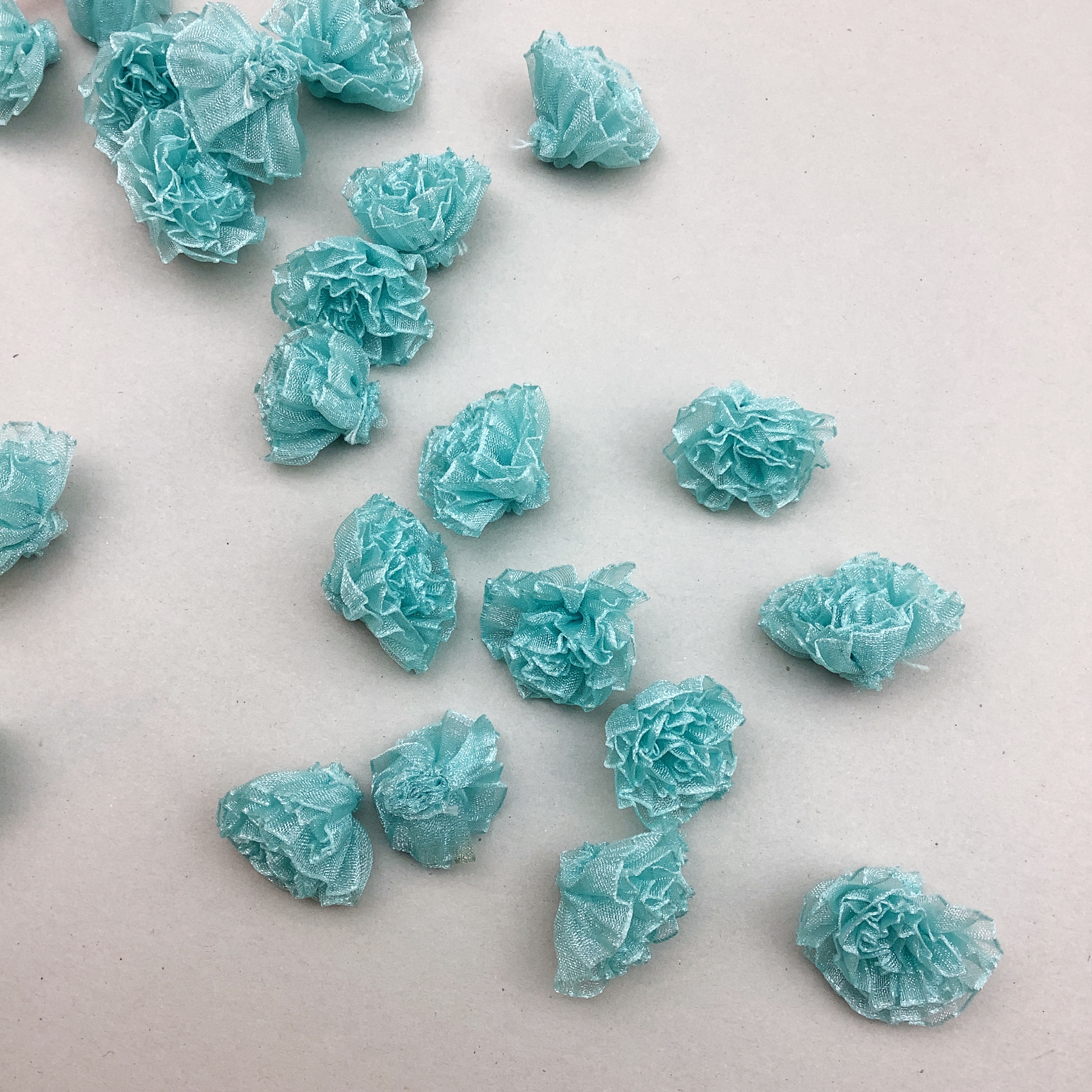Decoration rose organza mint