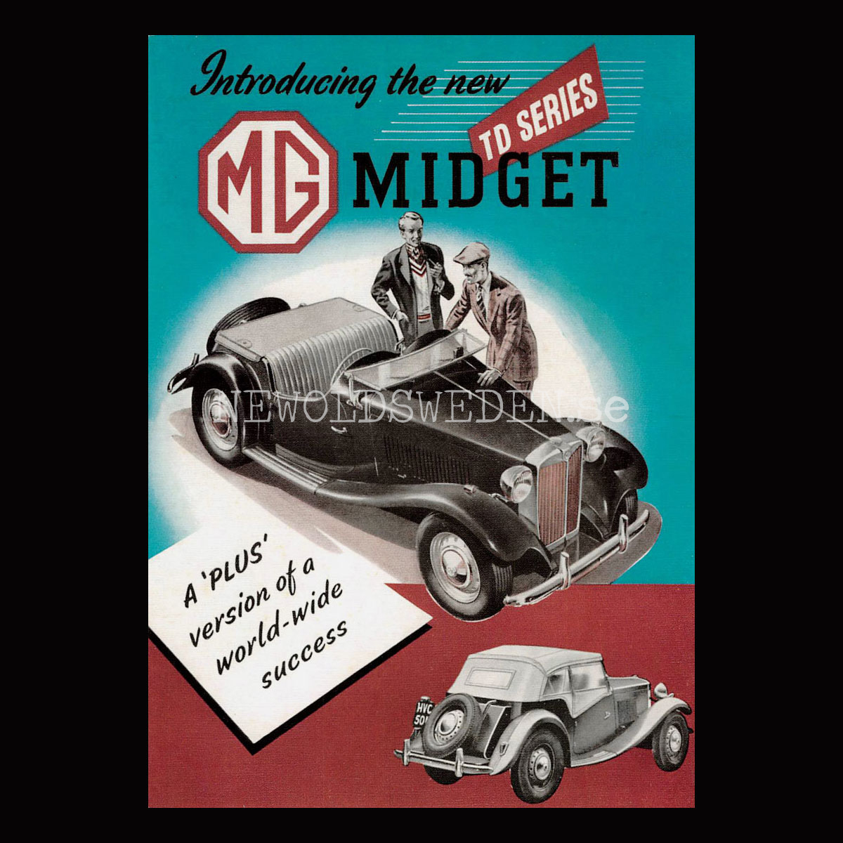 MG MIDGET TD SERIES - Vykort A5