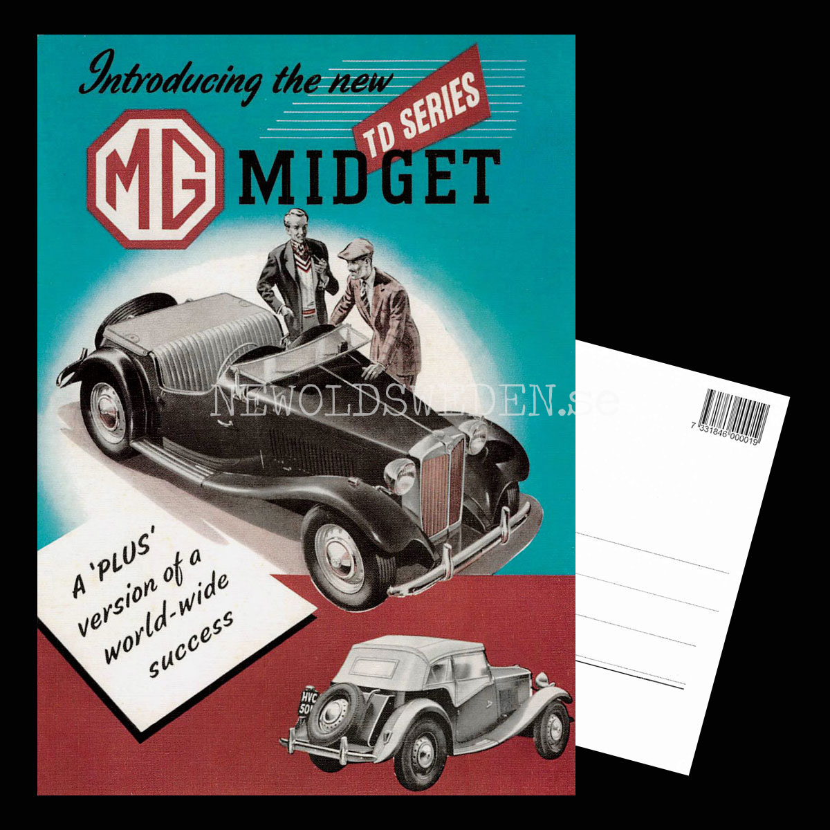 MG MIDGET TD SERIES - Vykort A5 - 3