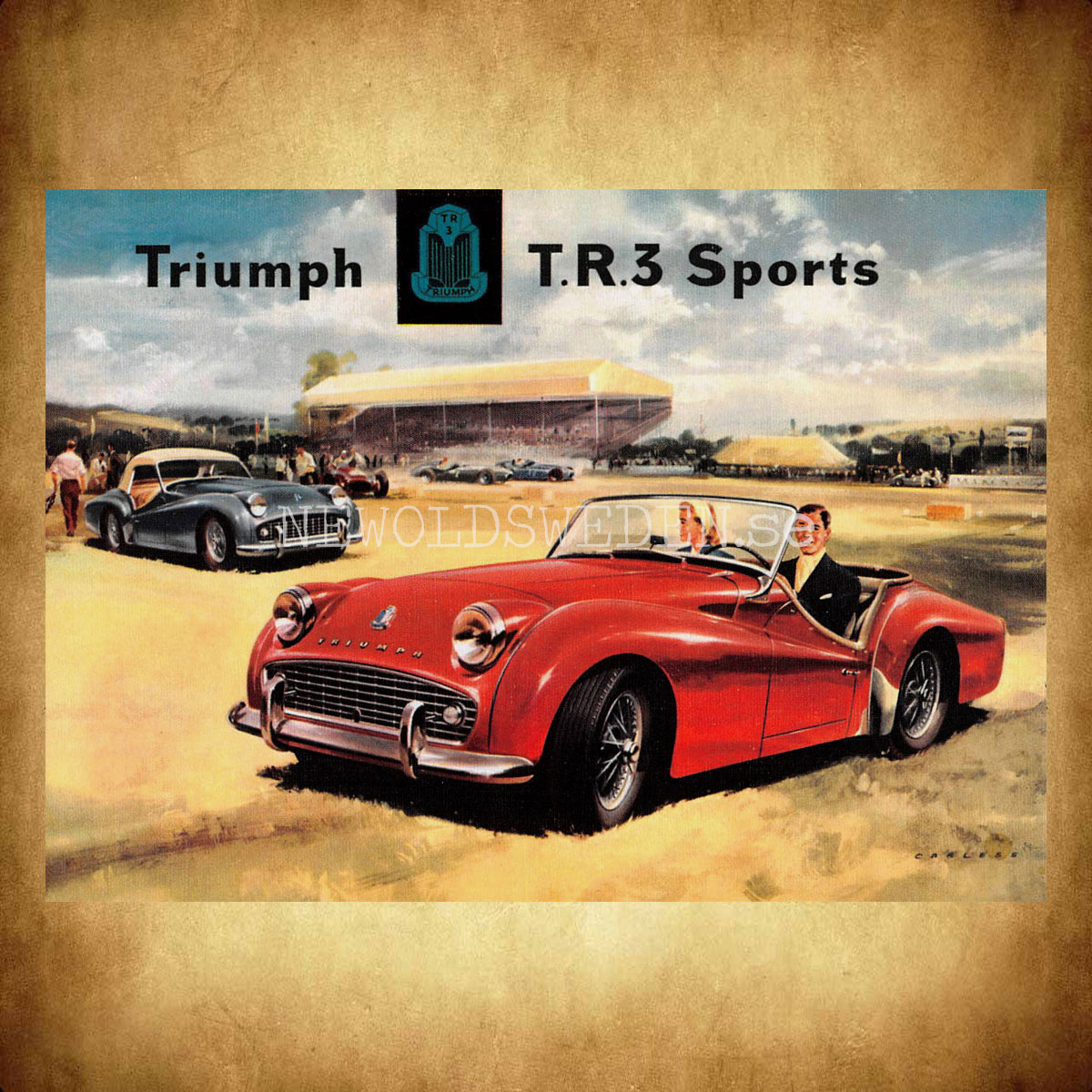 TRIUMPH T.R.3 Sports - Vykort A5 - 2