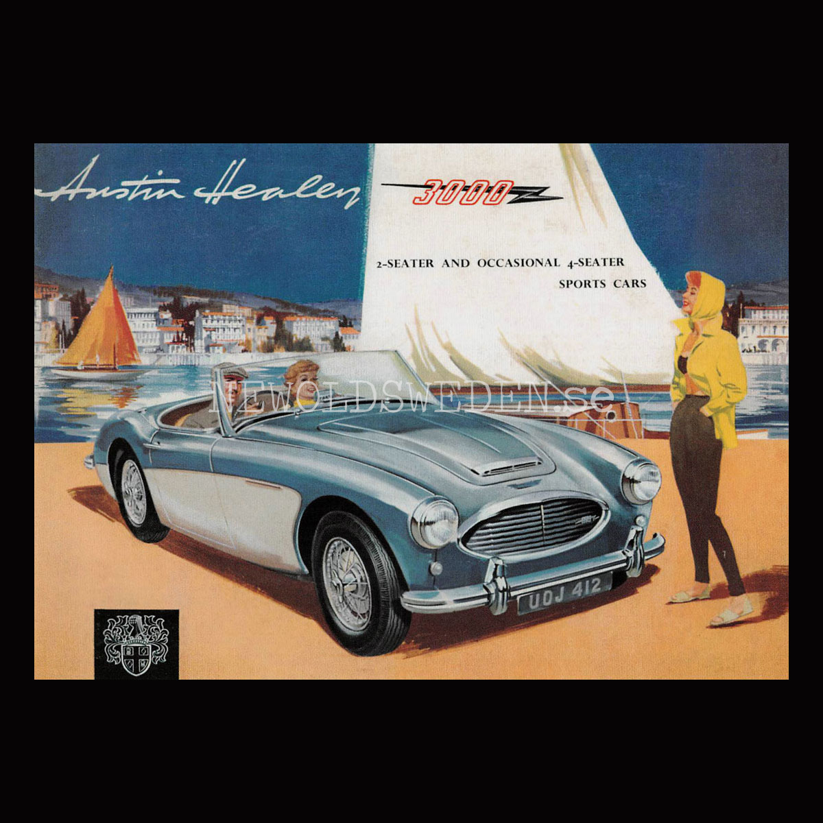 AUSTIN HEALEY 3000 - Vykort A5