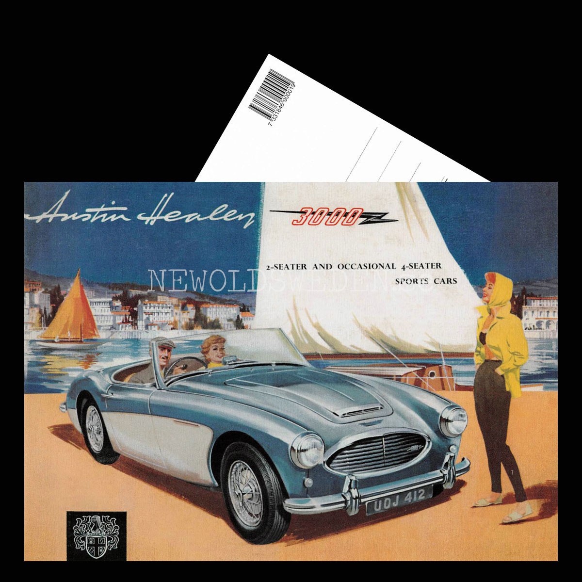 AUSTIN HEALEY 3000 - Vykort A5 - 3