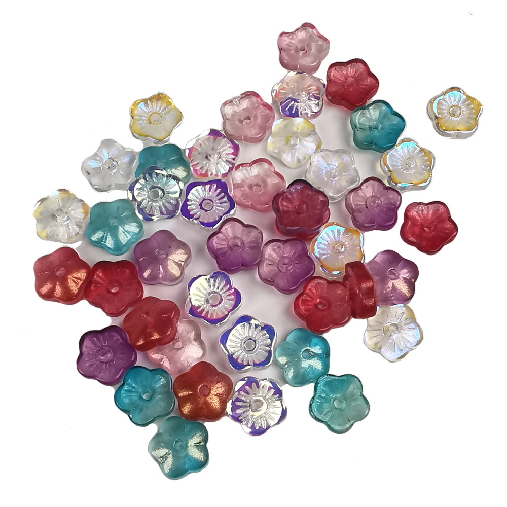 Glasblommor mixade färger - 2