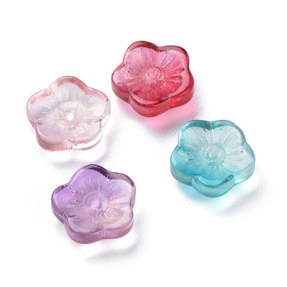 Glasblommor mixade färger