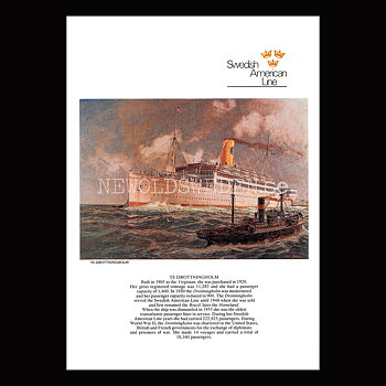 S/S Drottningholm 1905-1955 - Vykort A5