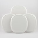 Stig Lindberg (Balett 1967) Four Plastic Plates  with Red Flower Decor 23 cm