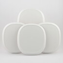 Stig Lindberg (Balett 1967) Four Plastic Plates  with Red Flower Decor 23 cm