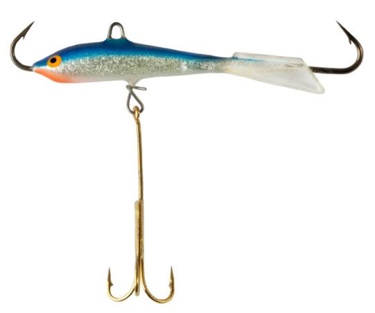 Nils Master balanspirk för pimpelfiske 8cm 25g färg blåsilver