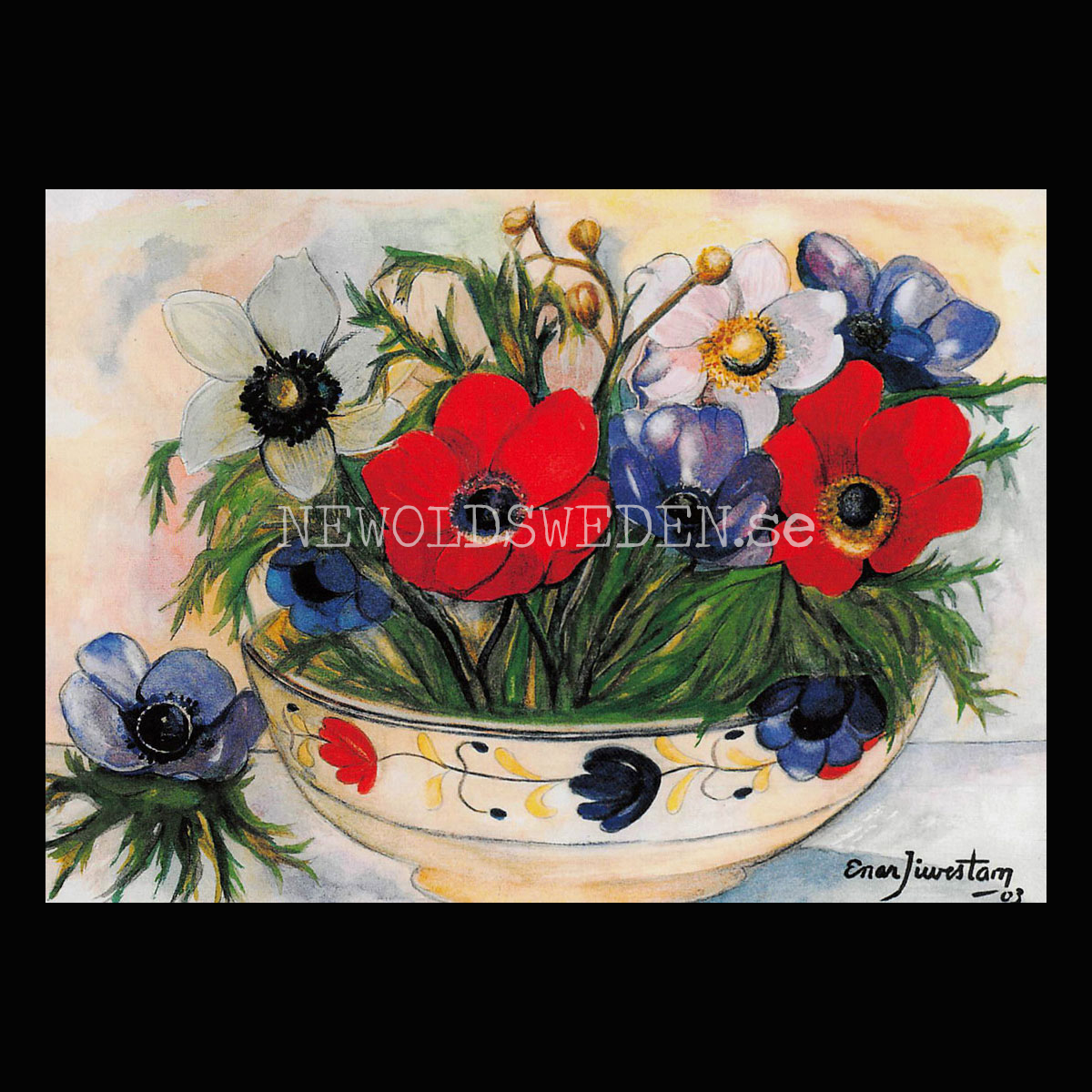 Anemoner Enar Jiwestam Vykort 50 av 78 - A5