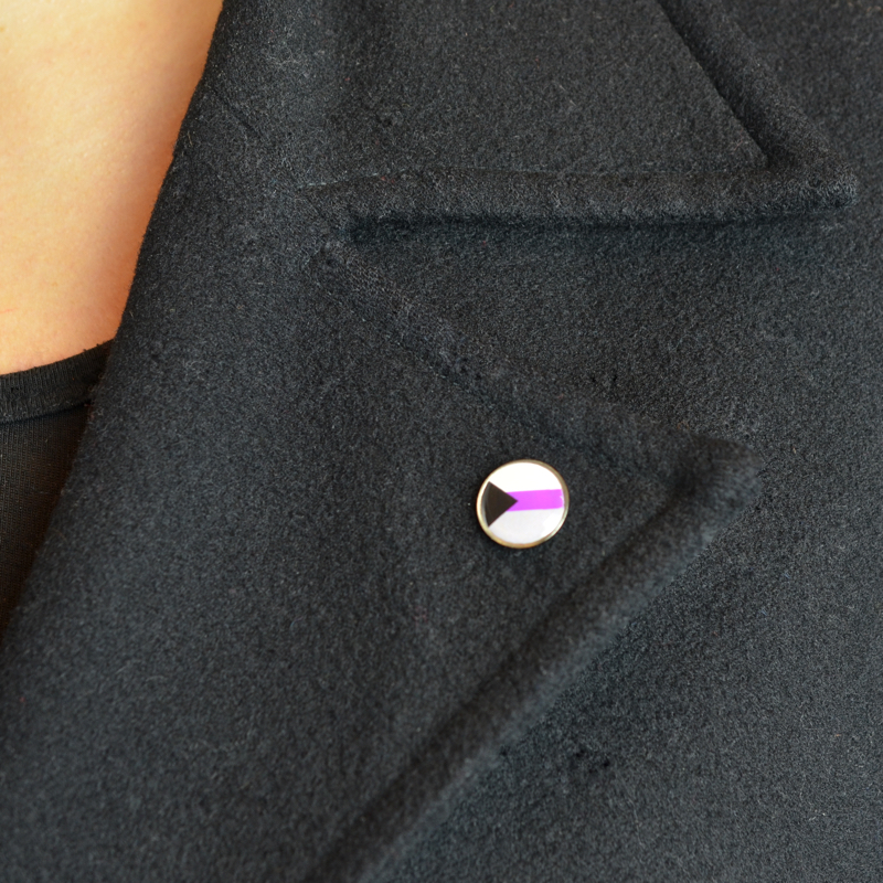 Pins with Demisexuelle flagge - 2
