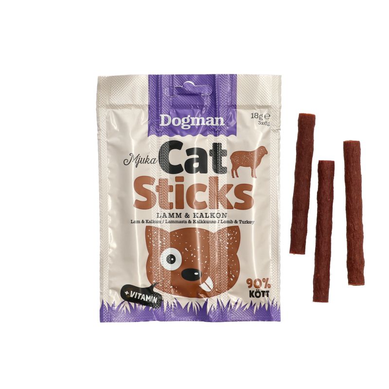 Cat Stix med Kalkon/Lamm - 18g påse