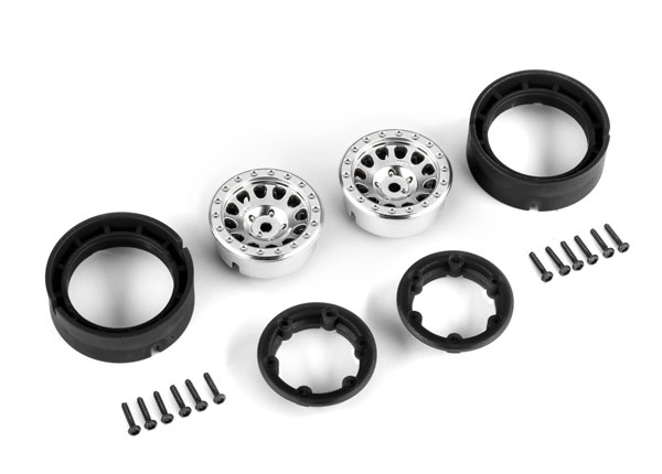 Traxxas 9781-satin Wheels Method Race 105 Beadlock Satin Crome 1.0 (2)