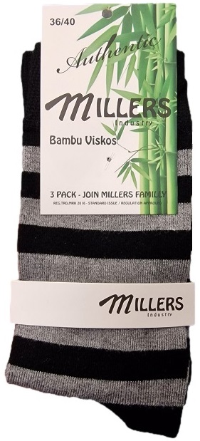 3-Pack Millers Bambustrumpor