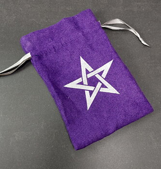 Lila Pentagram påse  i Vegansk Mocka