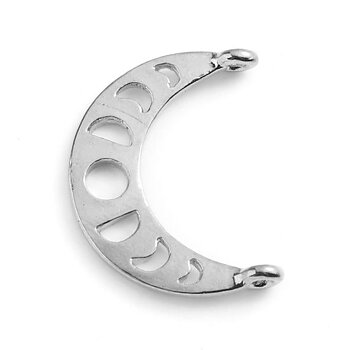 Berlock / Connector -  Måne silver