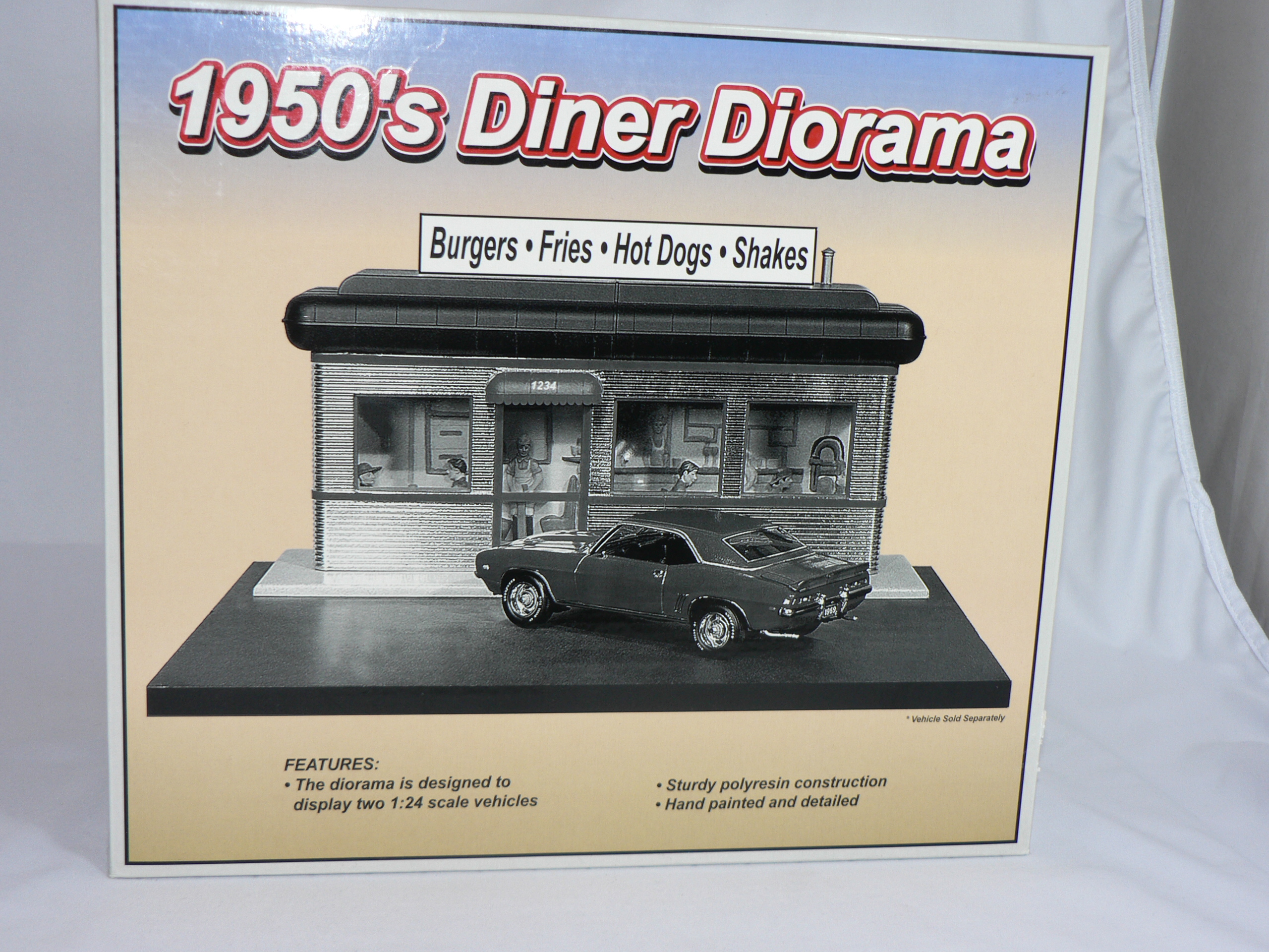 1950s Diner Diorama  1:24   Ertl/Crown Premiums  ( Bil ingår ej ) - 4