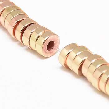 Hematit Heishi ljus guld - 6×2 mm ca 50 st