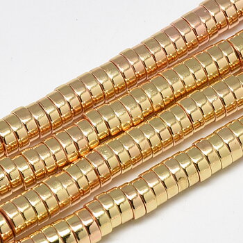 Hematit Heishi ljus guld - 6×2 mm ca 50 st