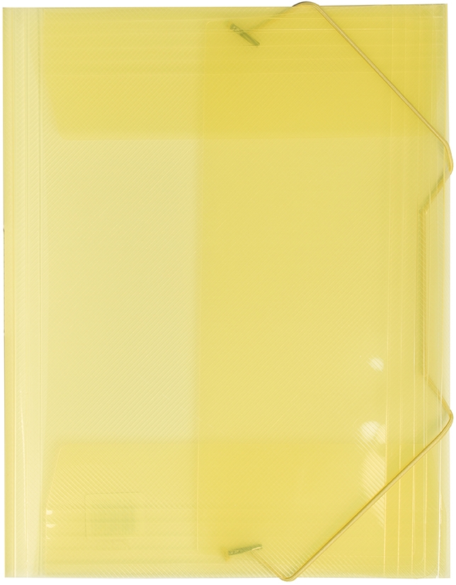 A4 Gummibandsmapp - Vit/Gul 3 klaffar 10-pack - 2