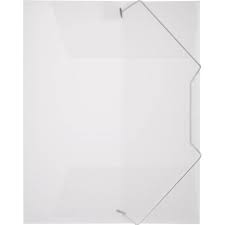 A4 Gummibandsmapp - Vit/Gul 3 klaffar 10-pack - 3