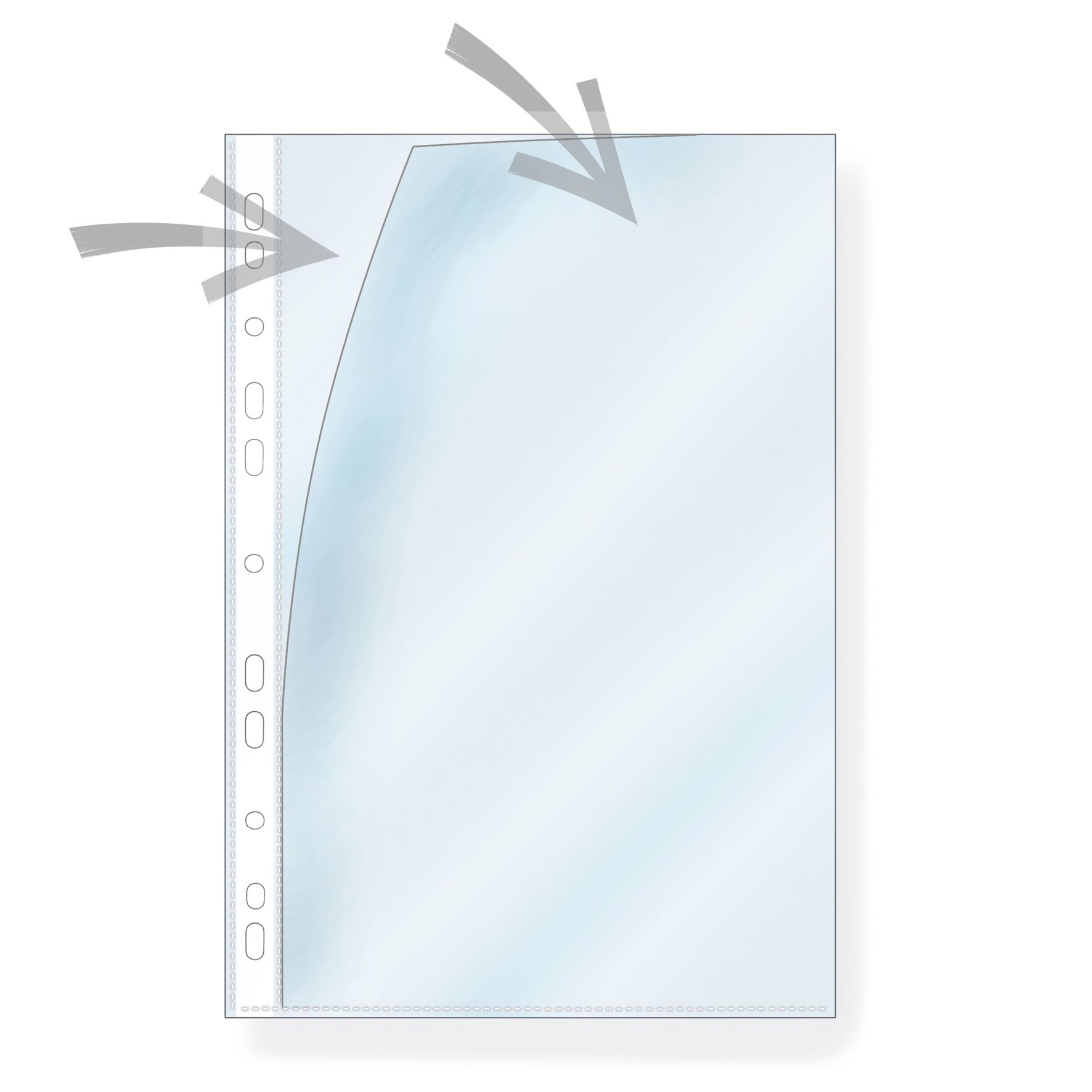 Simple Plastic Folder Three Compartments - A4 format 12-pack - 2