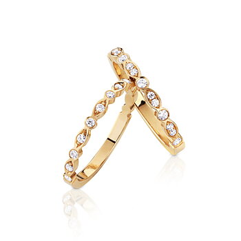 Delia-2,4K Sten: 5×0,02 ct & 8×0,01 ct