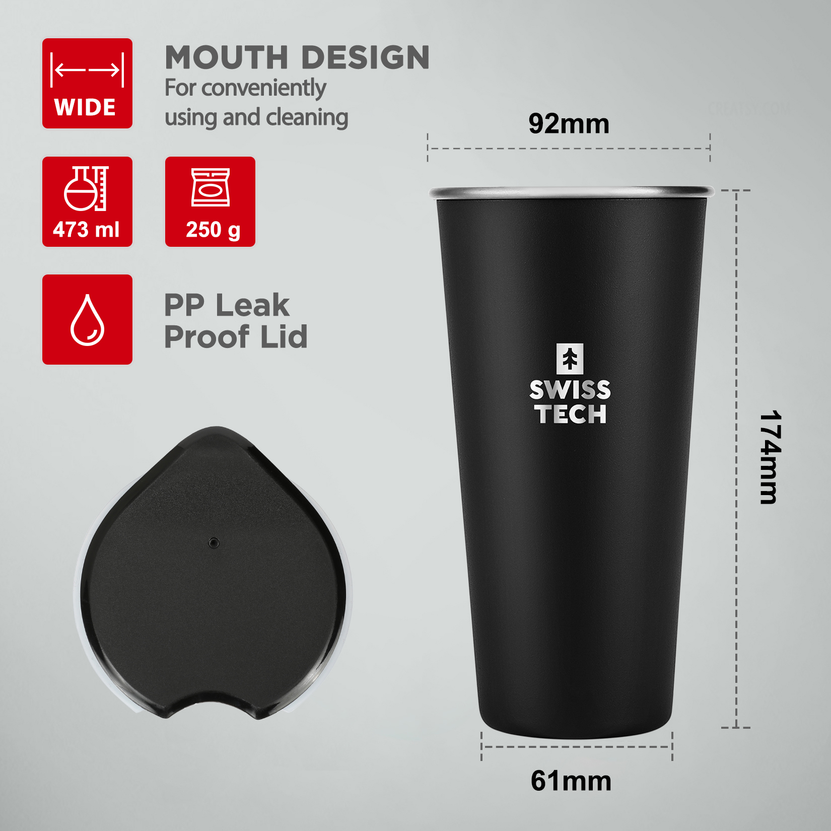 SwissTech Termomugg 454ml ST073003 - 3