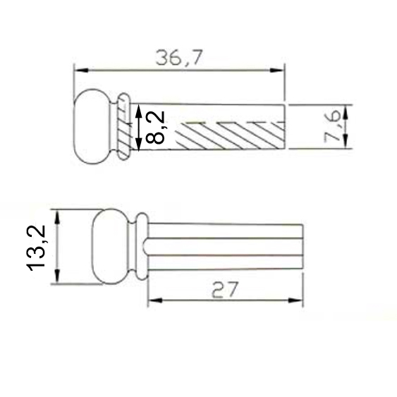 Bridge Pin For Acoustic Bass (Black) - 2