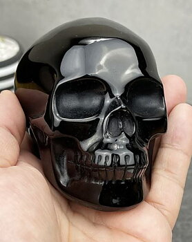 Svart Obsidian Dödskalle