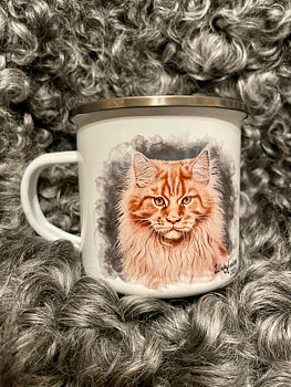Emaljmugg Main Coon