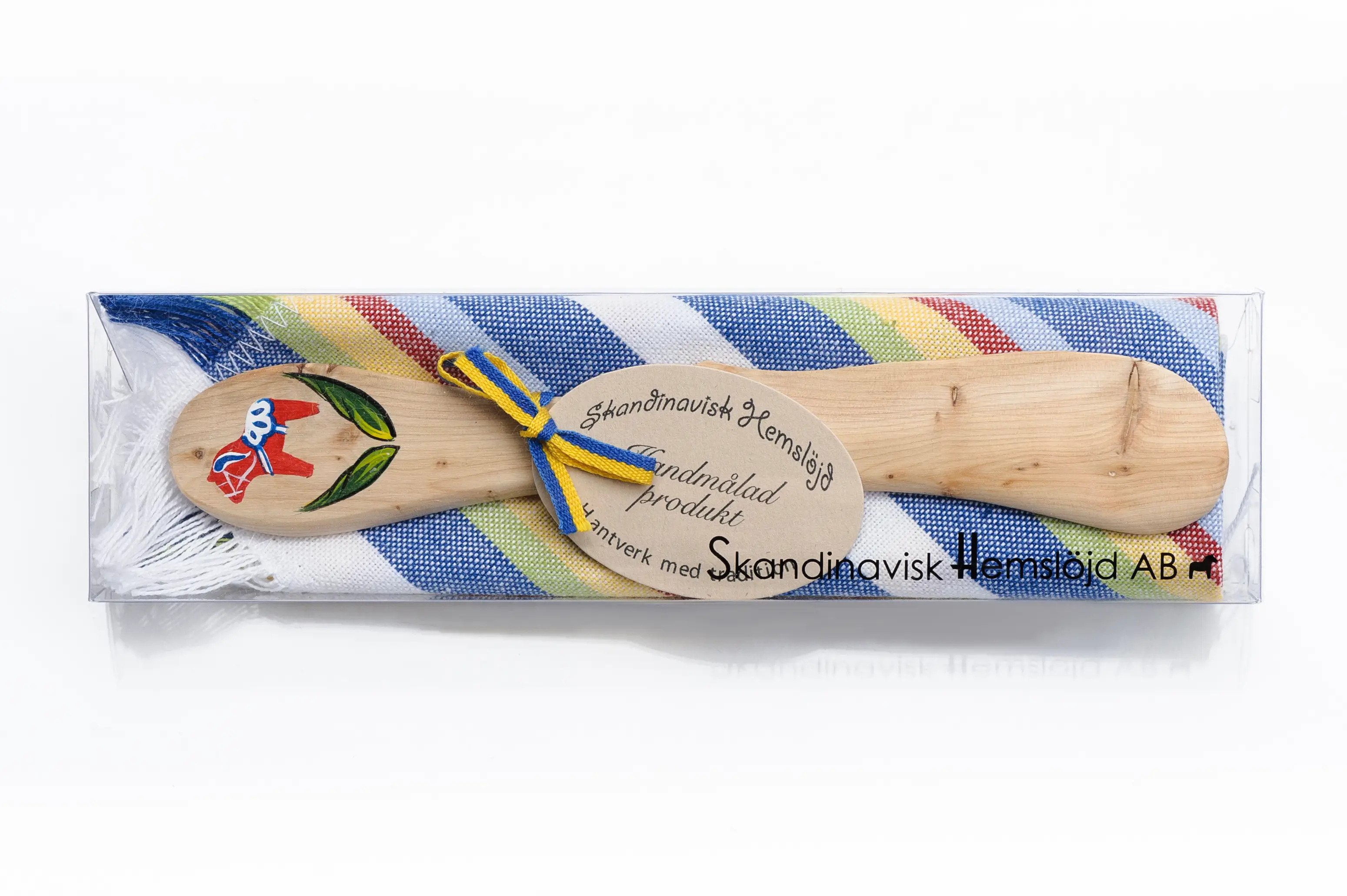 Butterknife gift set- Dala horse, handpainted