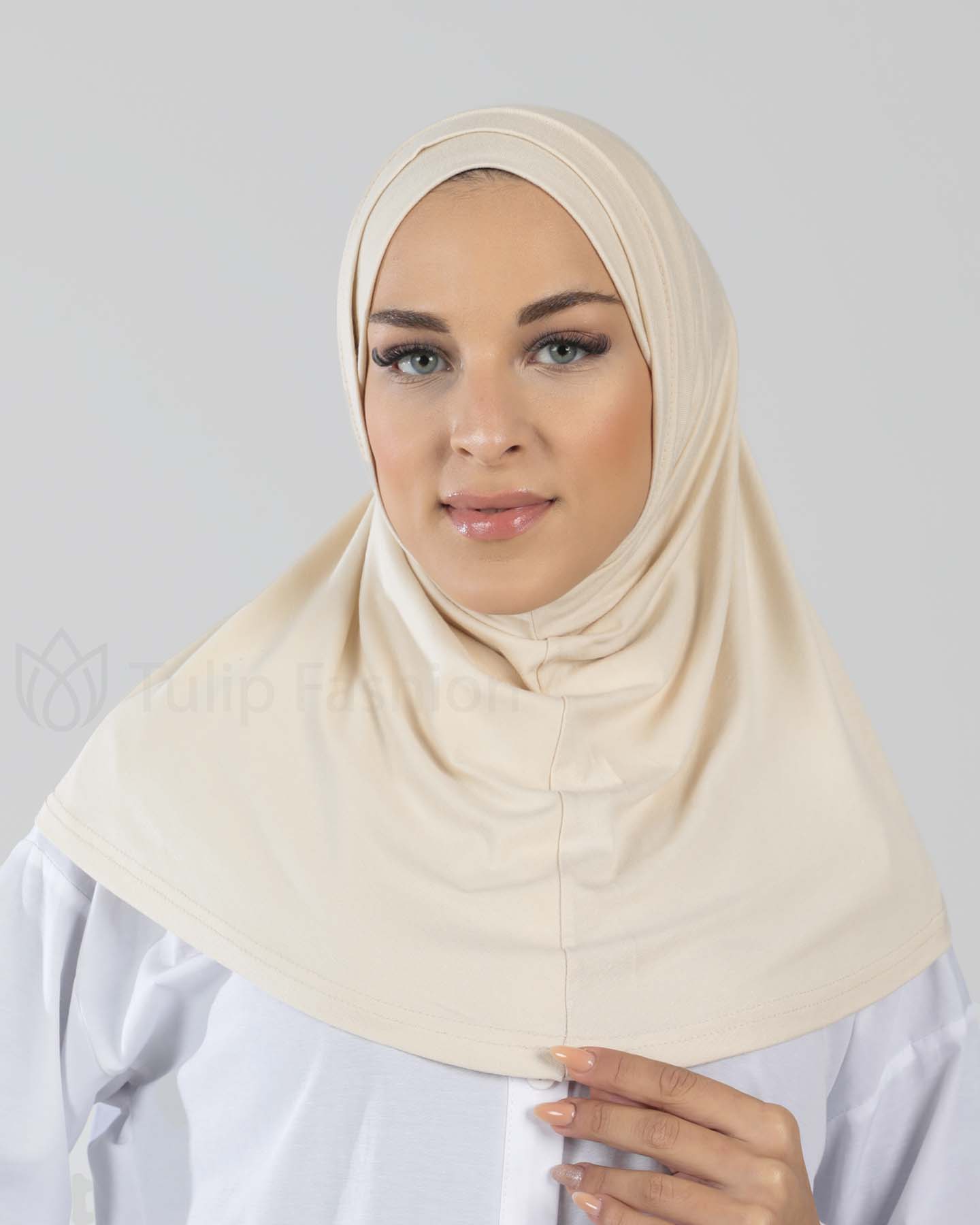 Hijab Al Amira 2-pieces - Light Beige - 2