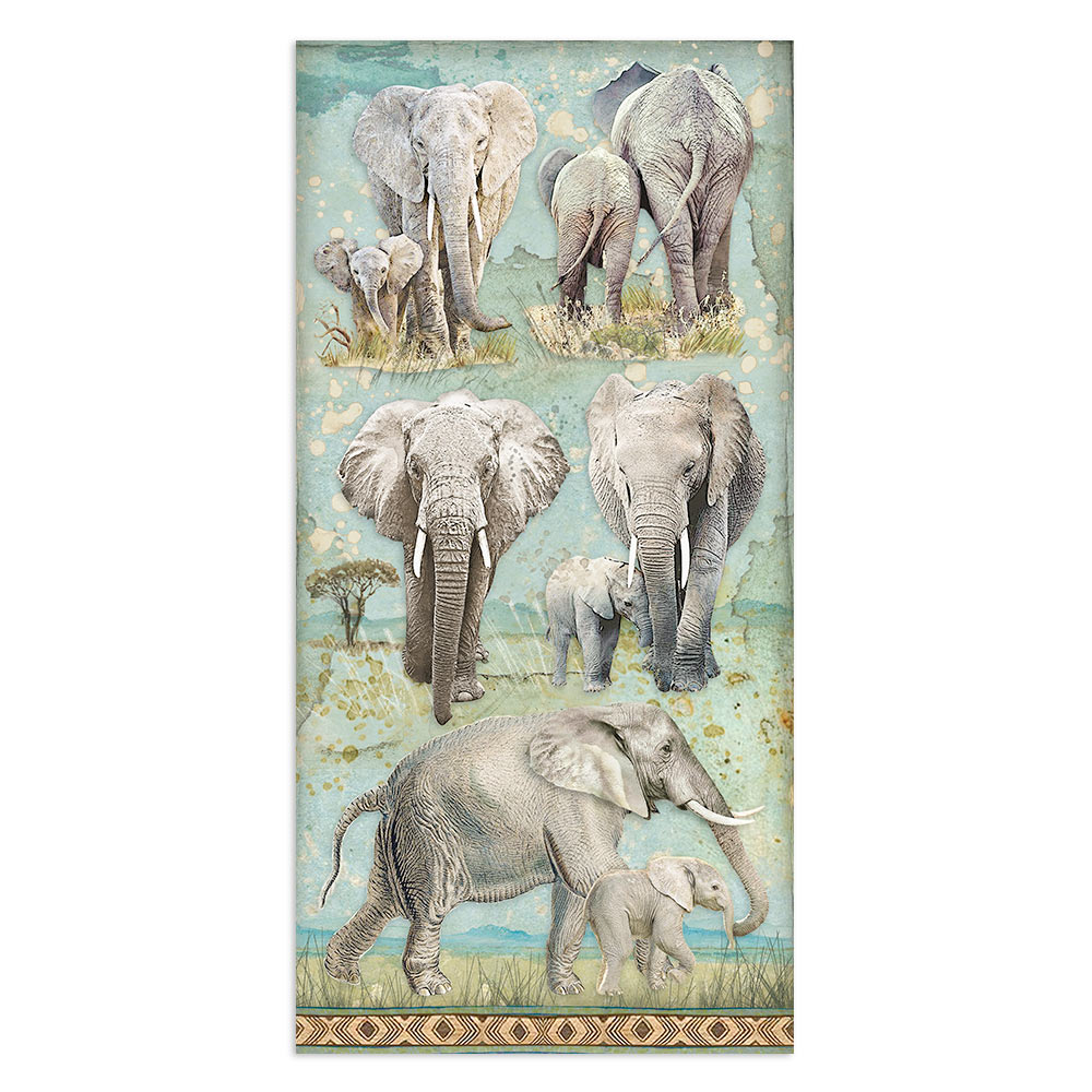 Stamperia - Collectables 10 ark 15x30,5 (6x12) double face - Savana - 5