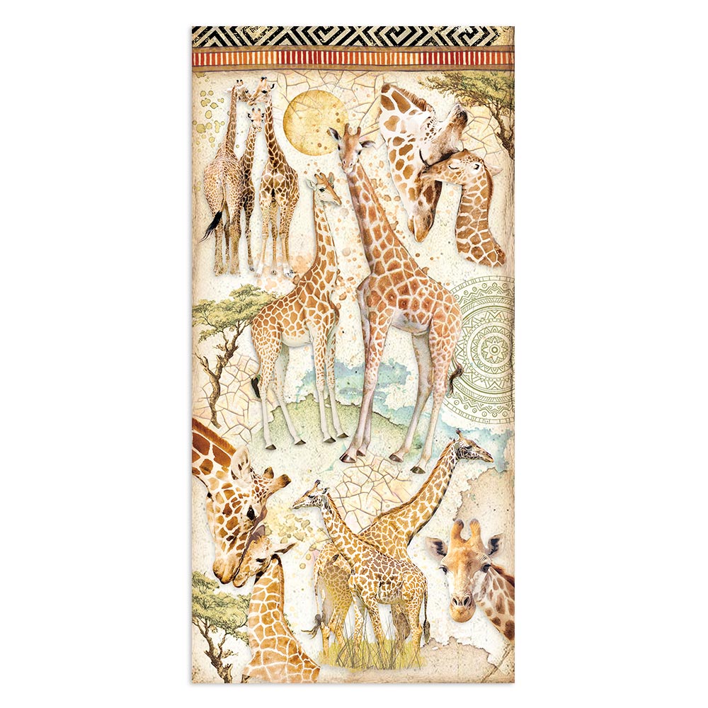 Stamperia - Collectables 10 ark 15x30,5 (6x12) double face - Savana - 11