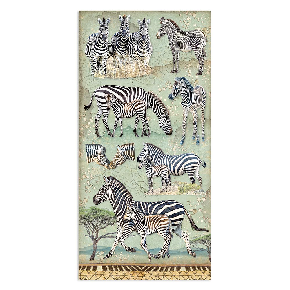 Stamperia - Collectables 10 ark 15x30,5 (6x12) double face - Savana - 8