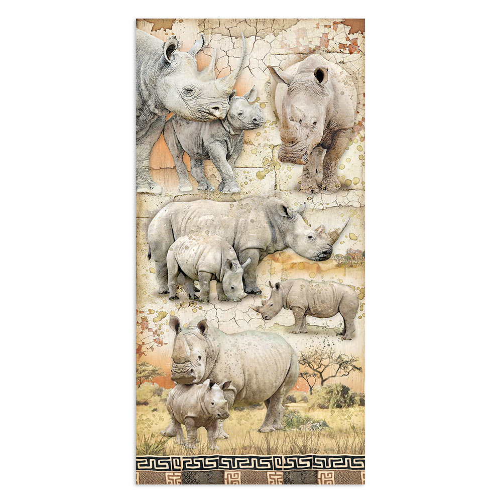 Stamperia - Collectables 10 ark 15x30,5 (6x12) double face - Savana - 6