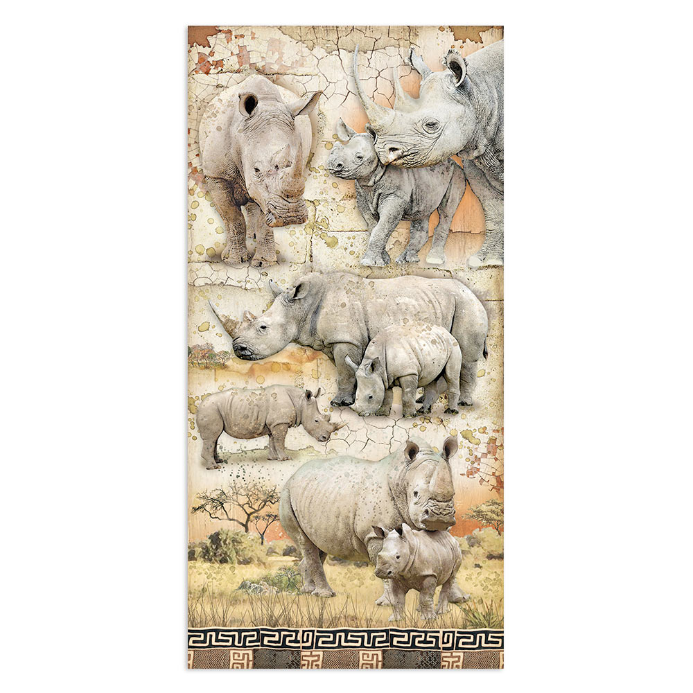 Stamperia - Collectables 10 ark 15x30,5 (6x12) double face - Savana - 7